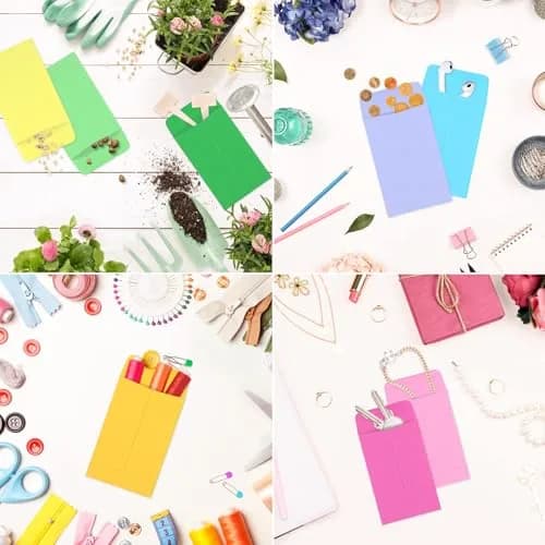 Swesara Small Envelopes 2.25 x 3.5 Inch (100-Pack) | Colorful Mini Envelopes for Seeds, Cash, Coins thumbnail 5