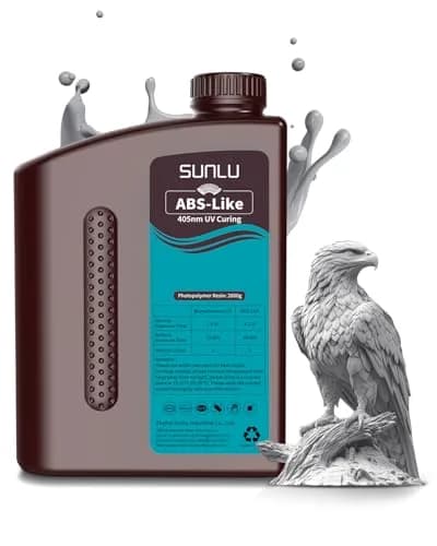 SUNLU ABS-Like 3D Printer Resin 2KG (4.4 lbs) Grey | Rapid UV Curing Photopolymer for LCD/DLP/SLA Printers thumbnail 1