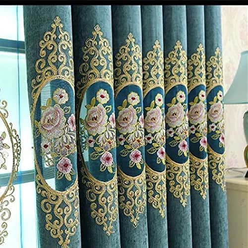 Amidoudou European Luxury Jacquard Curtains 51x90 Inch | Noise & Light Filtering thumbnail 4