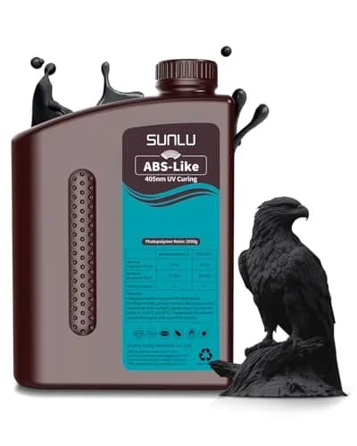 SUNLU ABS-Like 3D Printer Resin 2kg (4.4 lbs) Black | High Precision Photopolymer for LCD/DLP/SLA thumbnail 1