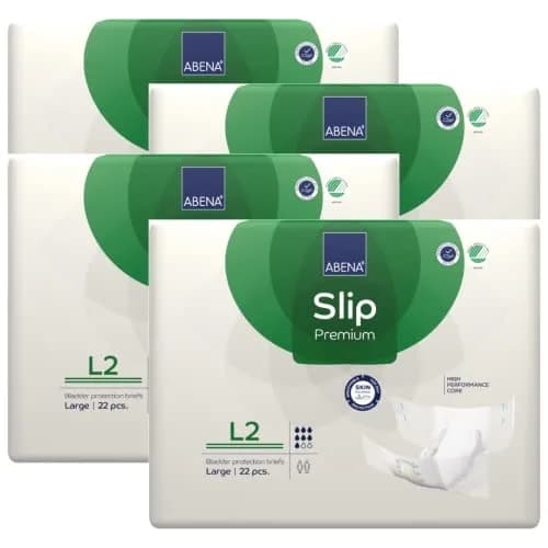Abena Slip Premium Incontinence Briefs Large | Level 2, 88 Count, Breathable & Leakproof thumbnail 1