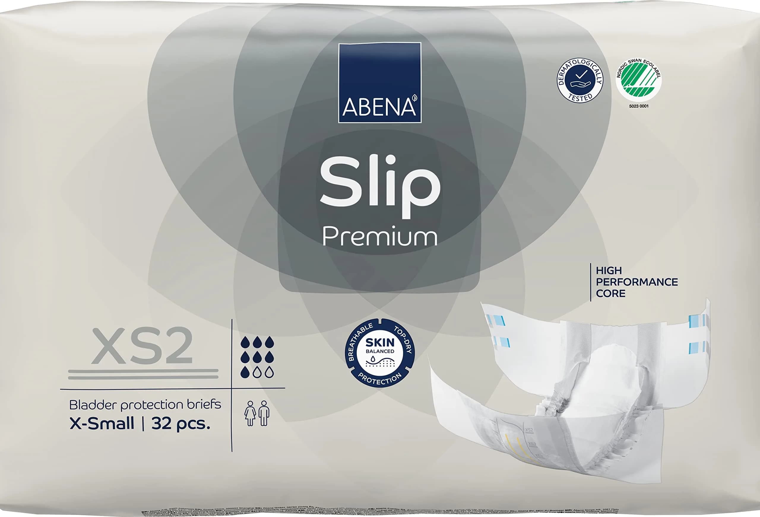 Abena Adult Diapers XS2 | Heavy Absorbency, Breathable, 128 Count - main product image
