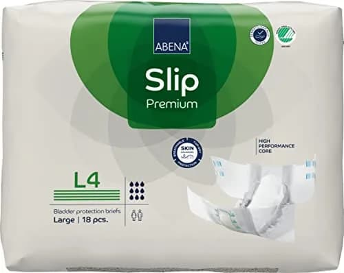 Abena Slip Premium Incontinence Briefs Large | Level 4, 72 Count, Breathable & Leakproof thumbnail 1