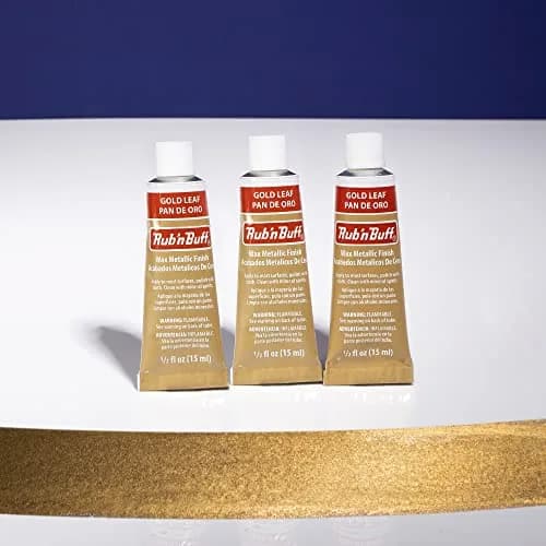 AMACO Rub n Buff Wax Metallic Finish - Gold Leaf | Versatile Gilding Wax for Furniture & Crafts thumbnail 2