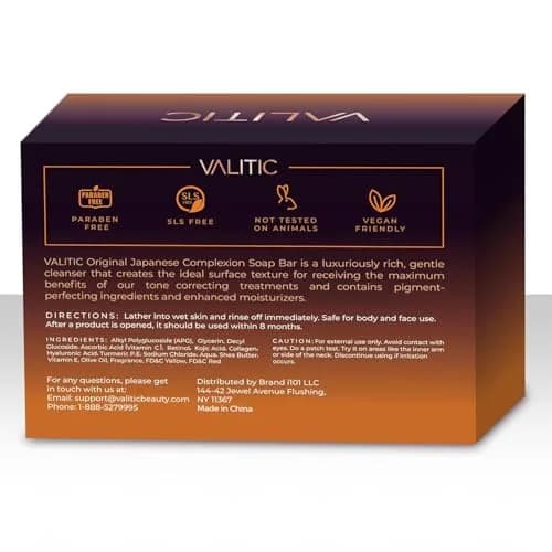 VALITIC Kojic Acid Dark Spot Remover Soap Bars with Vitamin C, Retinol, Collagen, Turmeric - 2 Pack (7 oz / 200g) | Original Japanese Complex for Brighter Skin thumbnail 3