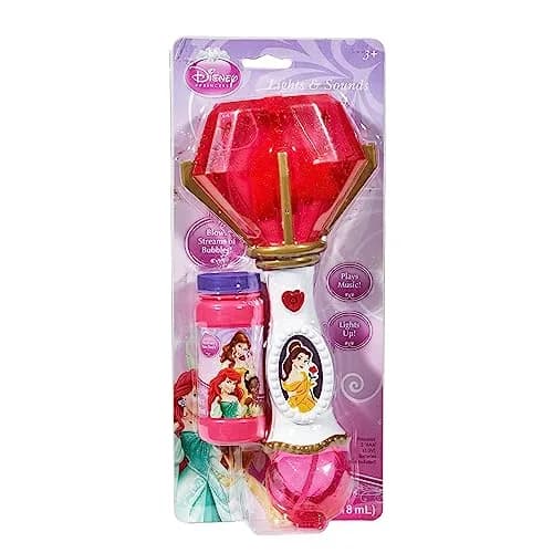 Little Kids Disney Princess Belle Light and Sound Musical Bubble Wand | 118ml (4 fl oz) thumbnail 1