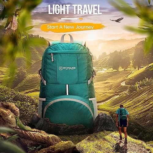 ZOMAKE Lightweight Packable Backpack 35L Water Resistant Foldable Day Pack | Compact, Durable & Ideal for Travel thumbnail 7