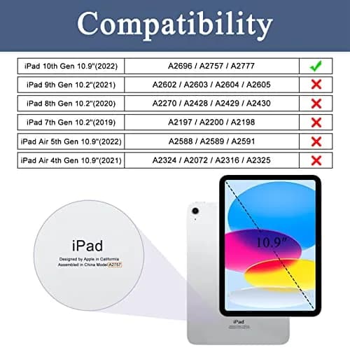 Soke Rotating Case for iPad 11th Gen 2025 & 10th Gen 2022 (A16) 11"/10.9" with Pencil Holder & Stand | Navy Blue thumbnail 2