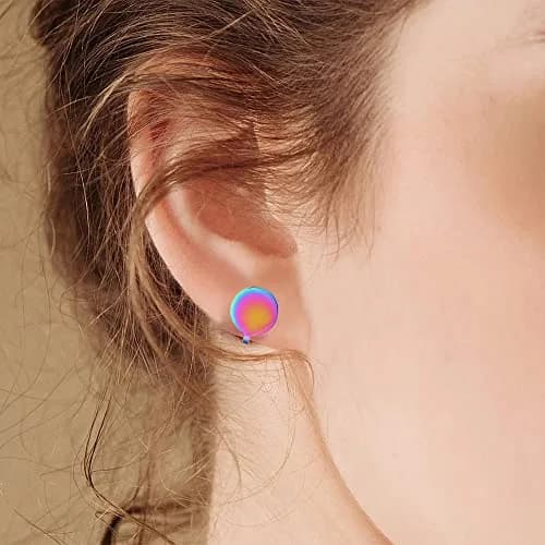 FLYUN 12MM Stainless Steel Clip-On Earrings for Keloids | Pressure Earrings for Non-Pierced Ears thumbnail 8