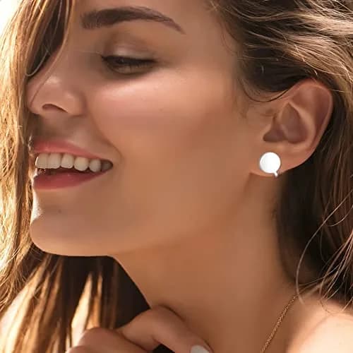 FLYUN 12MM Stainless Steel Clip-On Earrings for Keloids | Pressure Earrings for Non-Pierced Ears thumbnail 3