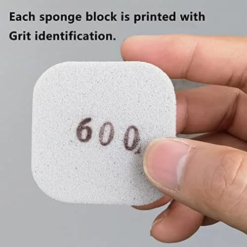 HDongany Sanding Sponge Pads 2" x 2" (5cm x 5cm) — 27 Pcs, 9 Grits 320-3500 thumbnail 4