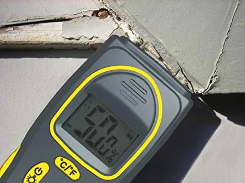 General Tools 4-in-1 Pin/Pinless Moisture & Mold Detector | Dual LCD & Alarm, 5-50% Wood, 1.5-33% Building Materials, 9V Battery thumbnail 4