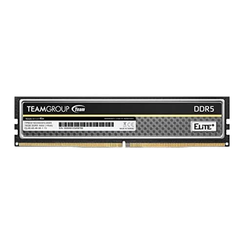 TEAMGROUP Elite Plus DDR5 16GB 5600MHz PC5-44800 CL46 UDIMM 288 Pin Desktop Memory Module Ram (Black) thumbnail 1