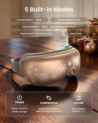RENPHO Eyeris 1 Eye Massager with Heat | Heated Massage Eye Mask for Tired Eyes & Relaxation thumbnail 5