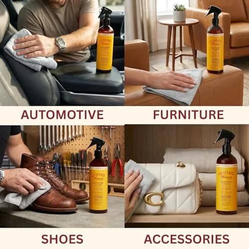Leather Honey Leather Cleaner 473ml (16 Fl Oz) | Non-Toxic UV Protection for All Leather Types thumbnail 2