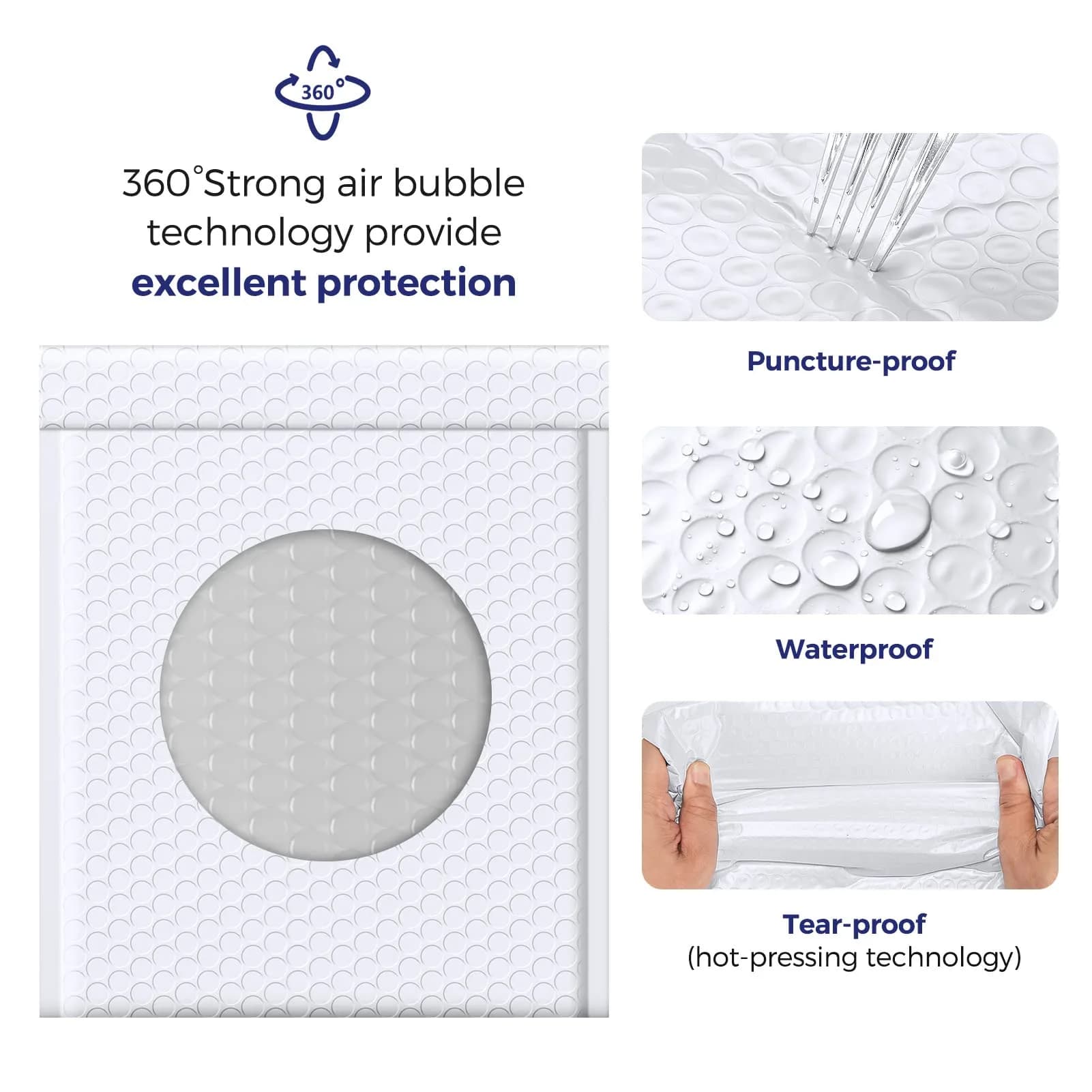 Fuxury White Bubble Mailers 8.5x12 Inch (40 Pack) | Thick Padded Envelopes for Small Business Mailing thumbnail 3