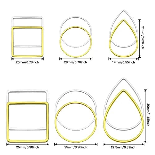Ximalun Jewelry Findings 120pcs | 3 Shapes, Gold & Silver, 20-30mm | DIY Earring & Jewelry Supplies thumbnail 3