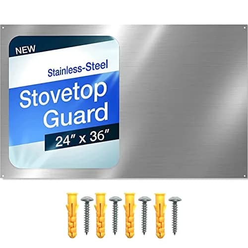 CalPalmy 24" x 36" Stainless Steel Backsplash Panel | Compatible with Broan-NuTone SP3004, Easy Install thumbnail 1