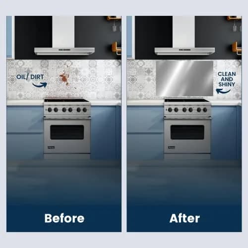 CalPalmy 24" x 36" Stainless Steel Backsplash Panel | Compatible with Broan-NuTone SP3004, Easy Install thumbnail 6