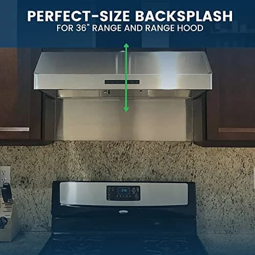 CalPalmy 24" x 36" Stainless Steel Backsplash Panel | Compatible with Broan-NuTone SP3004, Easy Install thumbnail 7