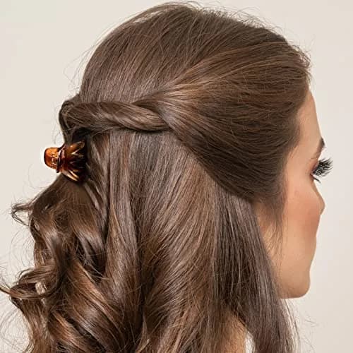 YOHAMA Small Octopus Claw Clips 4cm (1.57 inch) | Pack of 10 Brown Glossy Finish thumbnail 6