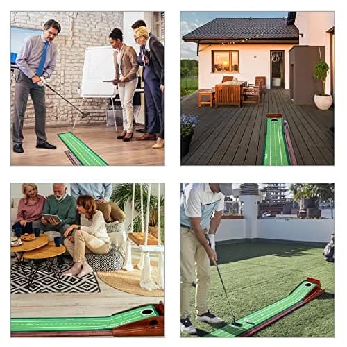 ToVii Golf Practice Mat Indoor 250cm x 250cm | Portable, Ball Return & Guided Alignment (120 chars) thumbnail 6