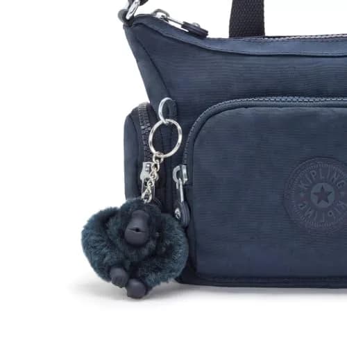 Kipling Gabbie Mini Crossbody Bag Blue Bleu 2 21.6 cm (8.5 in) x 27 cm (10.6 in) x 7.6 cm (3 in) | Water Resistant Organizational Pockets thumbnail 5