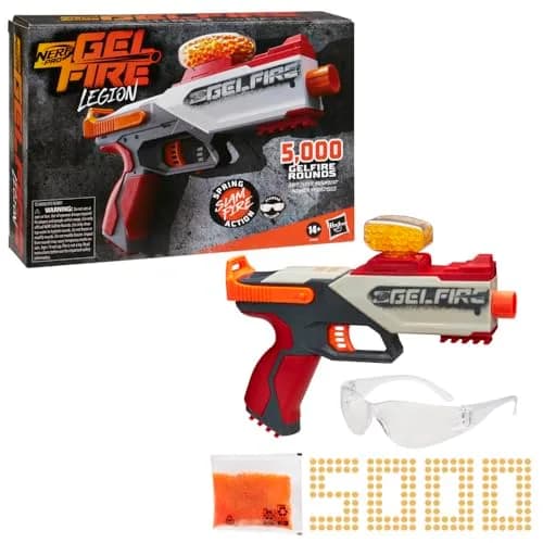 Nerf Pro Gelfire Legion Spring Action Blaster 130 Hopper | 5000 Rounds, Protective Eyewear, Slam Fire, Ages 14+ thumbnail 1