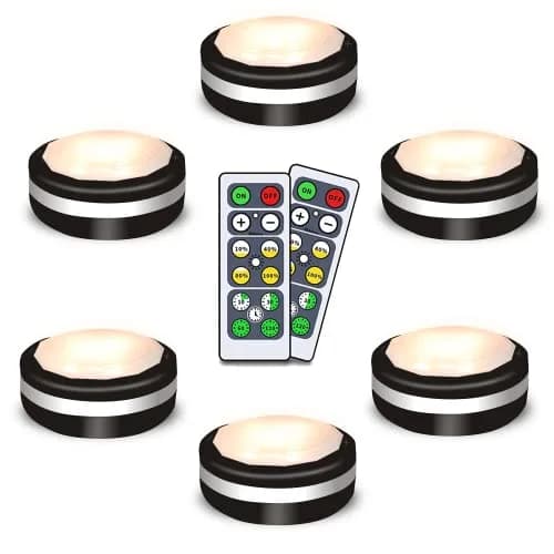 Starxing Wireless LED Under-Cabinet Puck Lights with Remote | Modern White Light for Kitchen & Closet thumbnail 1