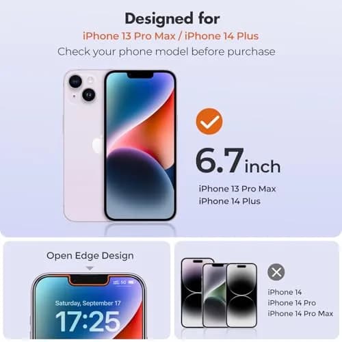 UNBREAKcable 3-Pack Screen Protector for iPhone 13 Pro Max/14 Plus 6.7'' | Ultra HD, 9H Hardness, Bubble-Free thumbnail 2