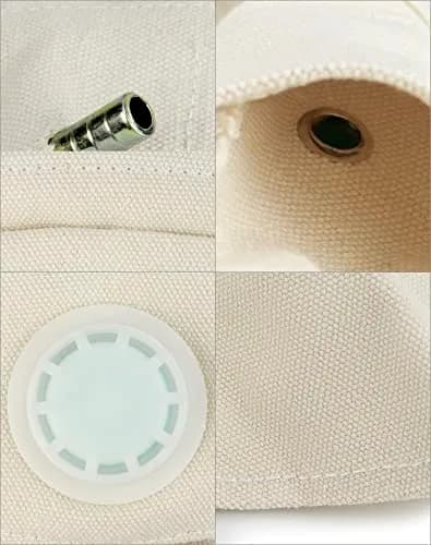 QWORK Sand Blasting Hood Cap with Clear Vision Face Shield and Neck Protector, White | Heavy Duty Canvas & Plastic thumbnail 4