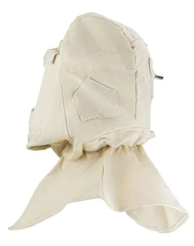 QWORK Sand Blasting Hood Cap with Clear Vision Face Shield and Neck Protector, White | Heavy Duty Canvas & Plastic thumbnail 5