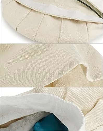 QWORK Sand Blasting Hood Cap with Clear Vision Face Shield and Neck Protector, White | Heavy Duty Canvas & Plastic thumbnail 7