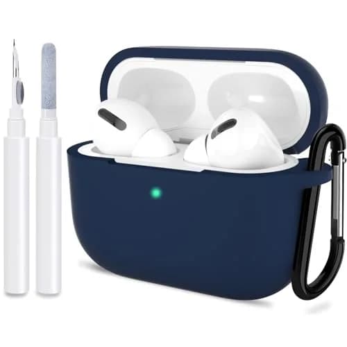 ATUAT for AirPods Pro 2nd Gen Case Cover | Silicone Skin with Keychain, Midnight Blue thumbnail 1