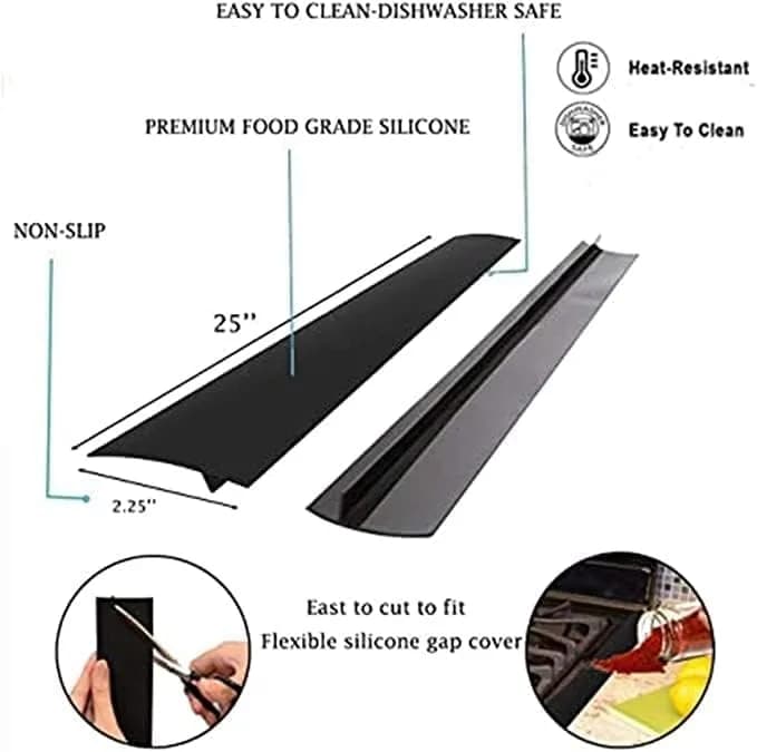 REEDTOCK Stove Gap Covers (2 Pack) 63.5 cm (25 Inches) | Easy Clean Silicone Filler for Counters and Stovetops thumbnail 6
