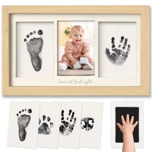 KeaBabies Inkless Baby Hand and Footprint Kit (Ash Wood) | Mess-Free Keepsake for Newborns thumbnail 1