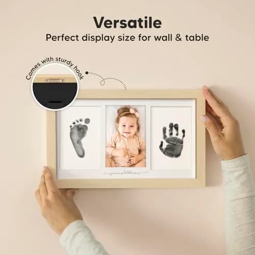 KeaBabies Inkless Baby Hand and Footprint Kit (Ash Wood) | Mess-Free Keepsake for Newborns thumbnail 9