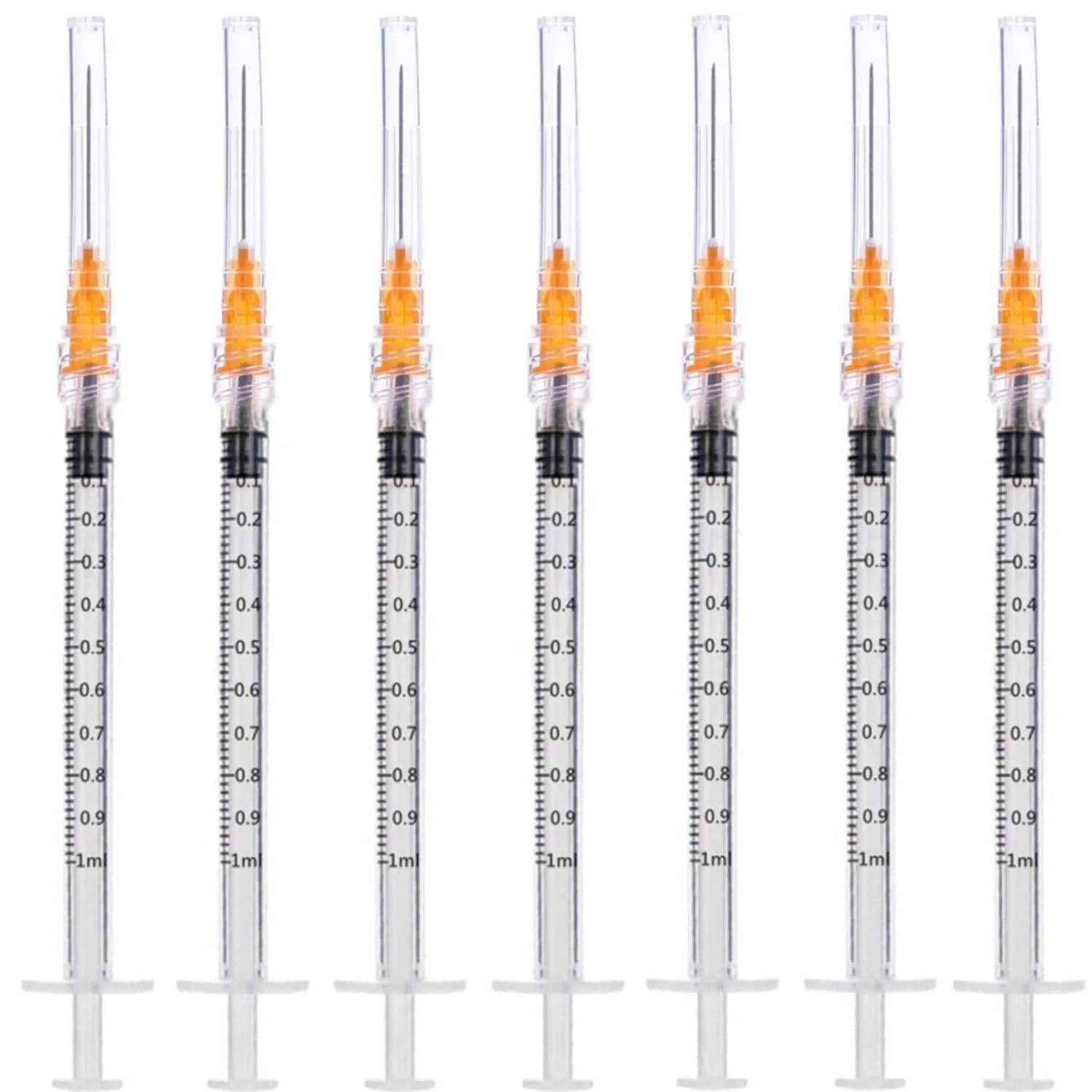 Fovafod 1ml 25Ga Plastic Syringe Pack of 50 | Precise Liquid Dispensing for Lab & Industrial Use - main product image