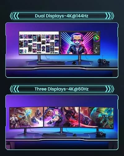 Silkland 54Gbps 16K DisplayPort Cable 2.1, 3.3FT | VESA Certified 16K Support for Gaming & High-Res Monitors thumbnail 5