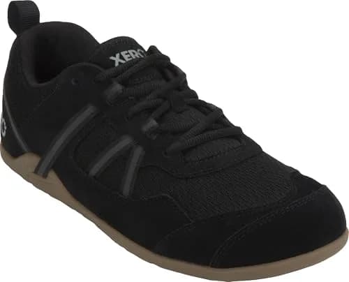 Xero Shoes Prio Suede Barefoot Athletic Sneaker for Men, Black/Gum, 25cm (9.8" US Men's 10) | Natural Movement & All-Day Comfort thumbnail 1