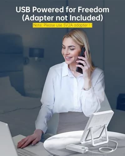 SUXIO Light Therapy Lamp 10000 Lux | 3 Modes, 3 Timers, Touch Control, USB Powered thumbnail 3