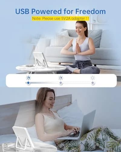 SUXIO Light Therapy Lamp 10000 Lux | 3 Modes, 3 Timers, Touch Control, USB Powered thumbnail 4