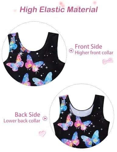 TUONROAD Girls Leotard Size 6-7 Years | Breathable Polyester & Spandex Gymnastics Bodysuit thumbnail 3