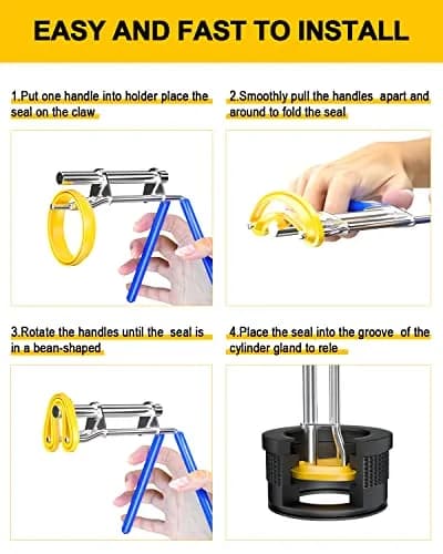 VEHIFOMO Hydraulic Seal Installation Tool Kit with Pick and Hook Set, 5 Pcs Stainless Steel | For Rod Seals & U-Cups thumbnail 4
