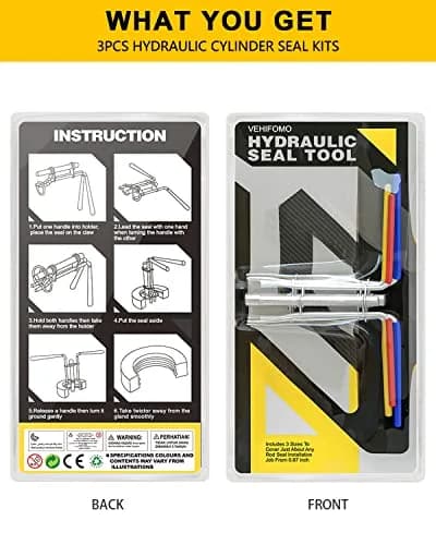 VEHIFOMO Hydraulic Seal Installation Tool Kit with Pick and Hook Set, 5 Pcs Stainless Steel | For Rod Seals & U-Cups thumbnail 5