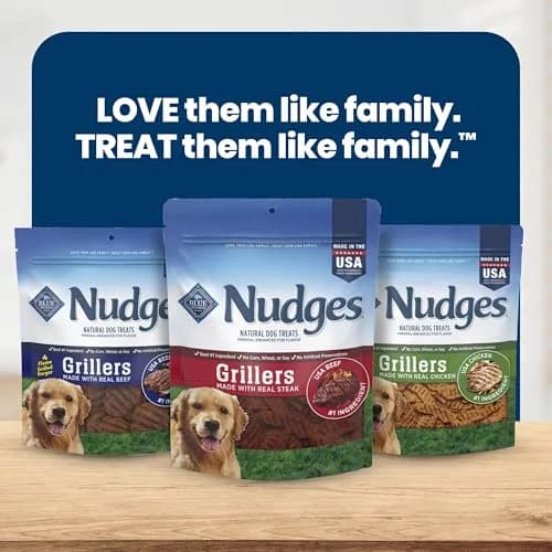 Blue Buffalo Nudges Grillers Steak Dog Treats 453g (16 oz) | Real USA Beef First, Soft & Easy to Tear thumbnail 9