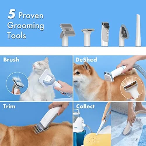 Neakasa P2 Pro Dog Grooming Kit with Vacuum Suction 99% Hair | 5 Tools, 2L Dustbin, Low Noise (110V) thumbnail 2