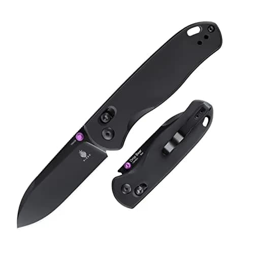 Kizer Drop Bear Folding Knife - Black Aluminum Handle, 154CM Steel Blade | Compact EDC for Outdoor Use thumbnail 1