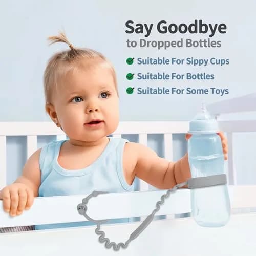 Toy Straps, Pacifier Holder Clip with Self-Adjusting Bayonet | Food-Grade Silicone, BPA-Free, 3 Pack thumbnail 5