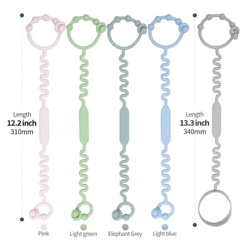 Silicone Baby Pacifier & Toy Straps | BPA-Free, Adjustable & Easy to Clean (5PS) thumbnail 2